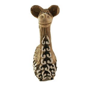 Artesania Rinconada Vicuna Clay Handmade W/ Artist Stamp Llama Figurine